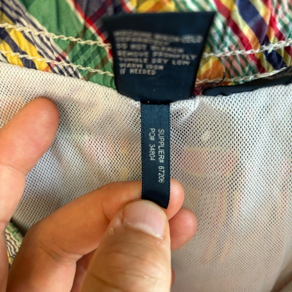 Vtg Polo Ralph Lauren Swim Trunks Colorful Plaid Mesh Lined Mens XXL 4.5” Inseam - Picture 9 of 9